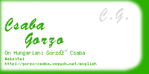 csaba gorzo business card